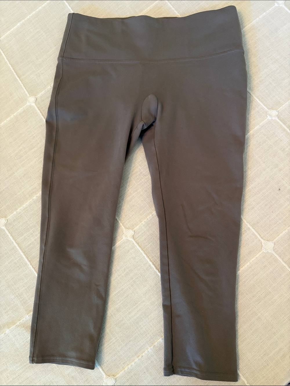 SPANX Brown High-Waist Cropped Leggings